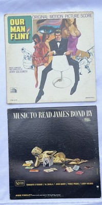 James Bond: 2 LP Records Our Man Flint & Music To Read James Bond By