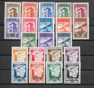 SAN MARINO 1943 Unissued Fall of Fascism Set Complete Set & All AIRS MNH