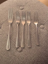 Sysco, Vollrath, Cambridge Dinner Forks 3 Tine 7 1/4" Stainless Lot of 5