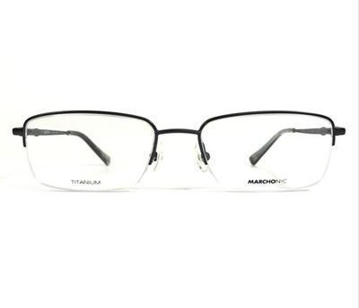 Marchon NYC Eyeglasses Frames COLEMAN 033 Gunmetal Gray Titanium 54-18-140