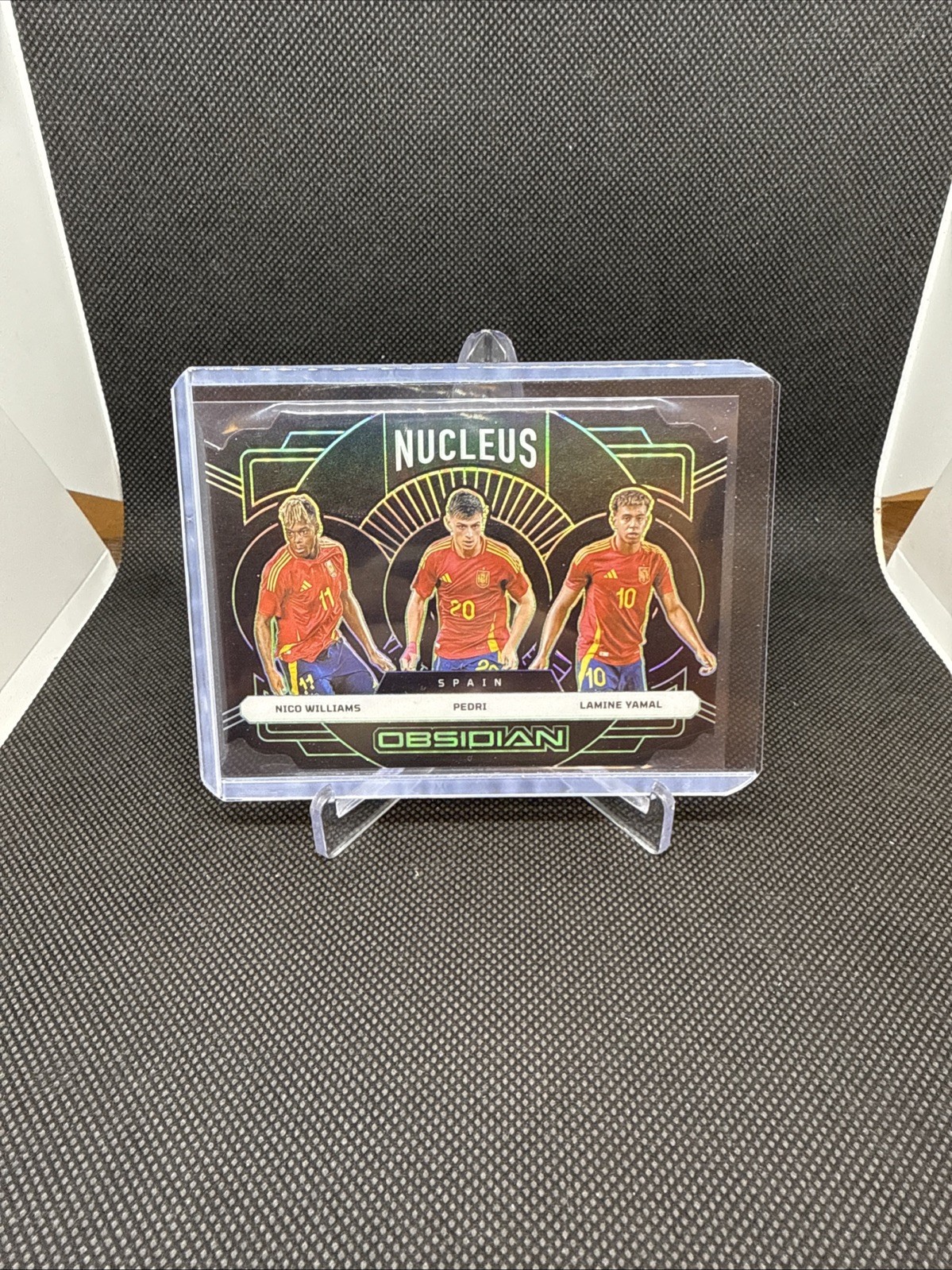 2024-25 Panini Obsidian NICO WILLIAMS / LAMINE YAMAL / PEDRI Nucleus Green /5