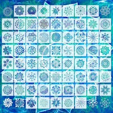 72PCS 3 Inch Mandala Stencils for Painting, Reusable DIY Craft Templates