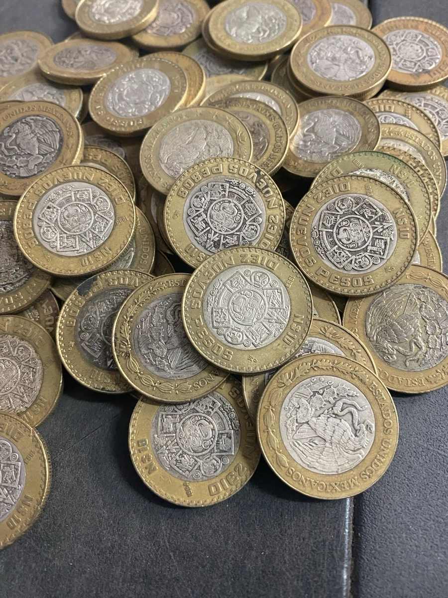 Circulated Uncertified 10 Pesos Mexican Coins (1905-Now) for sale