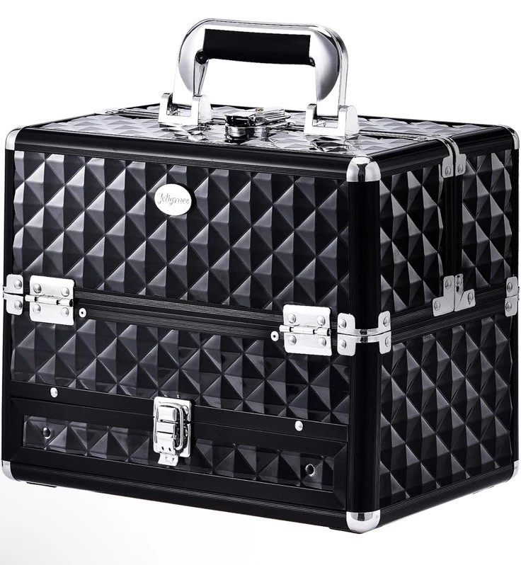 Black Portable Makeup Train Case Cosmetic Organizer 2-Tier Storage Kit Travel
Opens in a new window