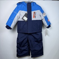 NWT New ZeroXposur Boys Blue Snow Bibs Coat Set Snowsuit 12M 12 Months