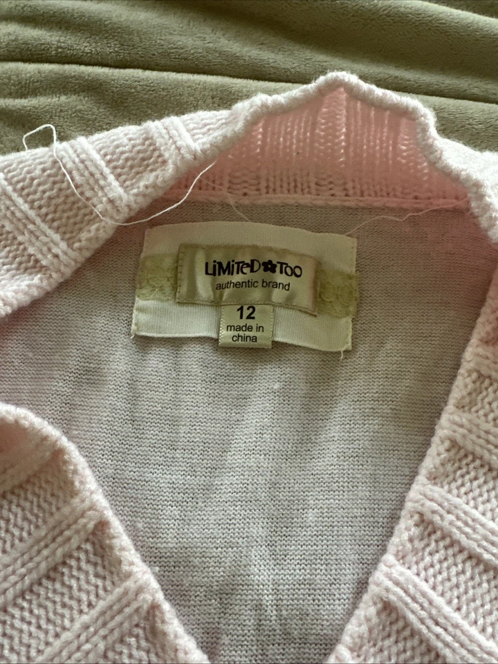 Suéter Vintage Limitado Too Rosa Cuello en V con Ribete Acanalado y Mangas Largas, 12 Foto 3 de 4