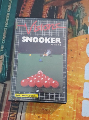 Snooker (Visions 1986) Commodore C 64 (Tape, Manual, Box) works classic 8bit