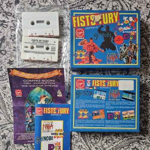 C64 Fists of Fury Edition 2 Shinobi Dynamite Dux Double Dragon 2 NINJA Warriors
