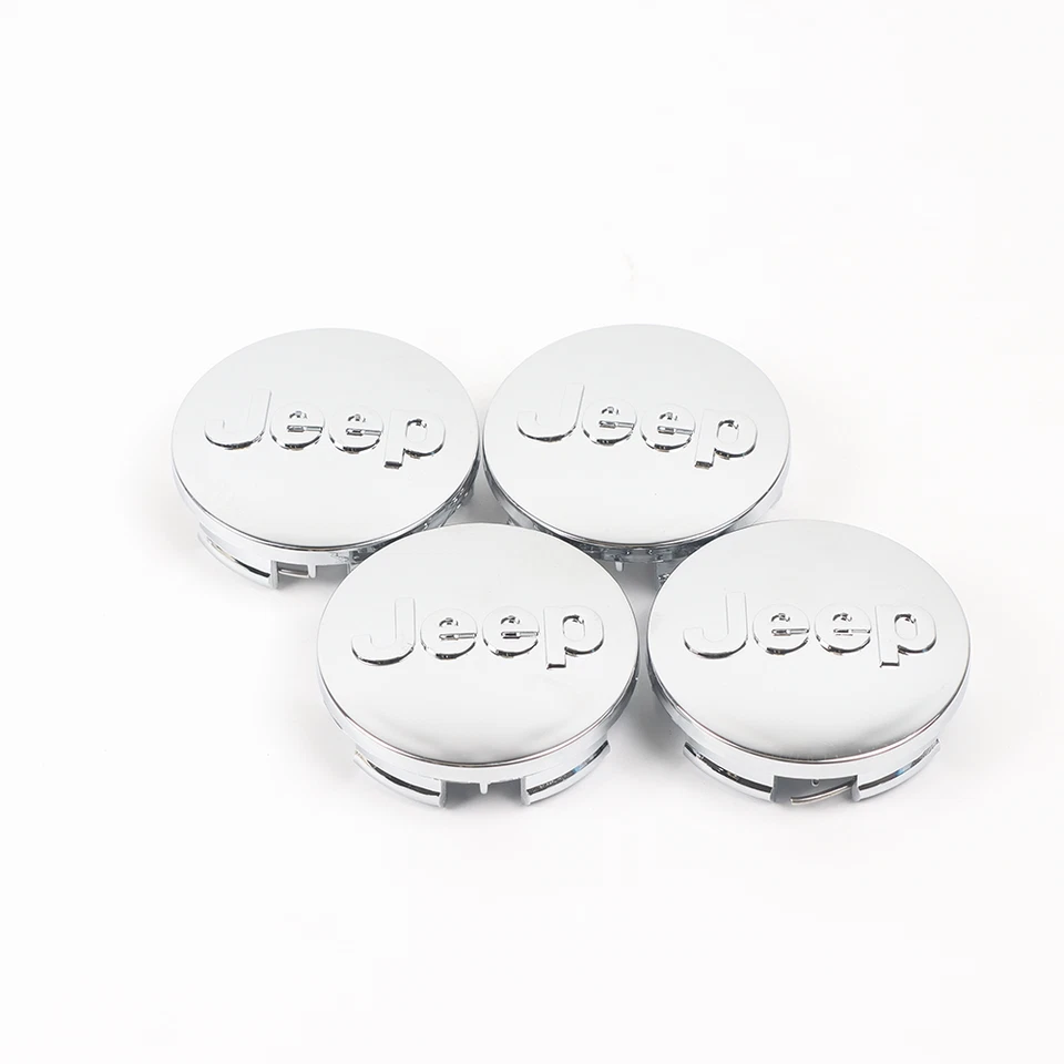 4Pcs Gloss Chrome 65mm Wheel Center Caps For Grand-Cherokee Liberty Patriot Foto 3 de 3