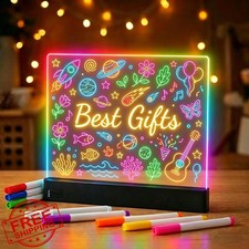 LED Note Board 16 Inch Glow Drawing Board 7 Colors Light Up Tablet