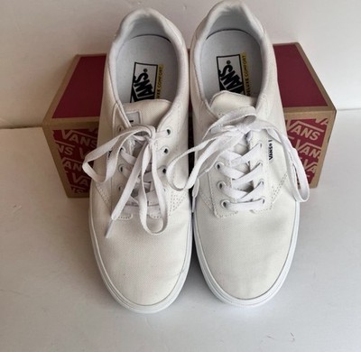 Vans Atwood Deluxe Sz 10 Textile/White Skate Sneakers Shoes Lace w/Box