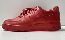 Scarpe stringate Nike Air Force 1 da uomo in pelle rossa taglia 12