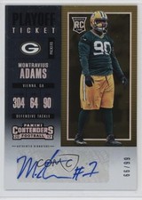 2017 Panini Contenders Playoff Ticket 66/99 Montravius Adams #222 Auto lz7