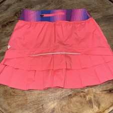 Ivivva By Lululemon Set The Pace Skirt Girls Size 12 Pink Athletic Tennis Coral