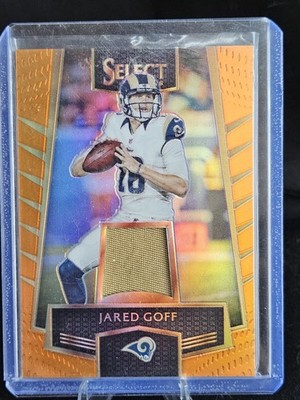 2016 Panini Select - Select Swatches Jared Goff #25 Orange Prizm /49 (MEM, RC)