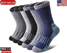 Kids Merino Wool Hiking Socks Toddlers Boys 8-12 Years Mix Color Hiking Socks