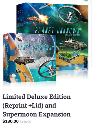 Planet Unknown Deluxe Brettspiel + Supermond Erweiterung (GameFound Edition)