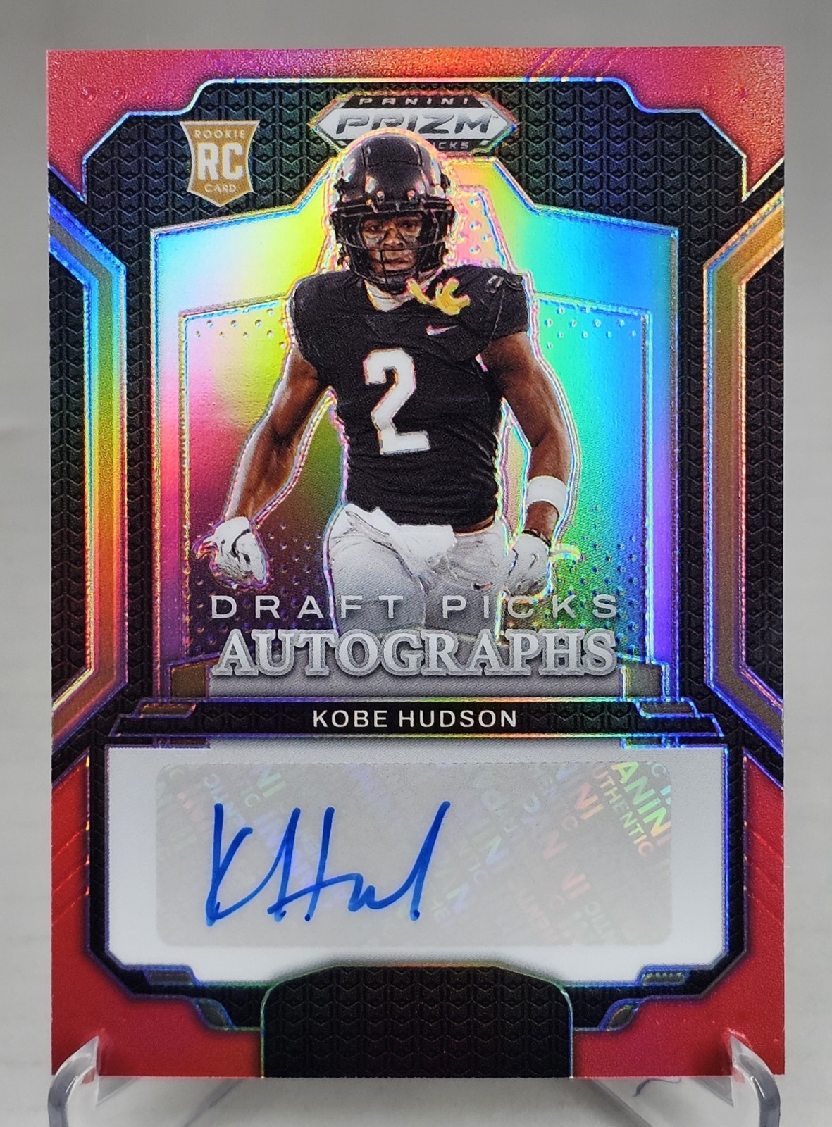 Kobe Hudson 2025 Panini Prizm Draft Picks Rookie Auto Red Prizm /399 UCF RC 