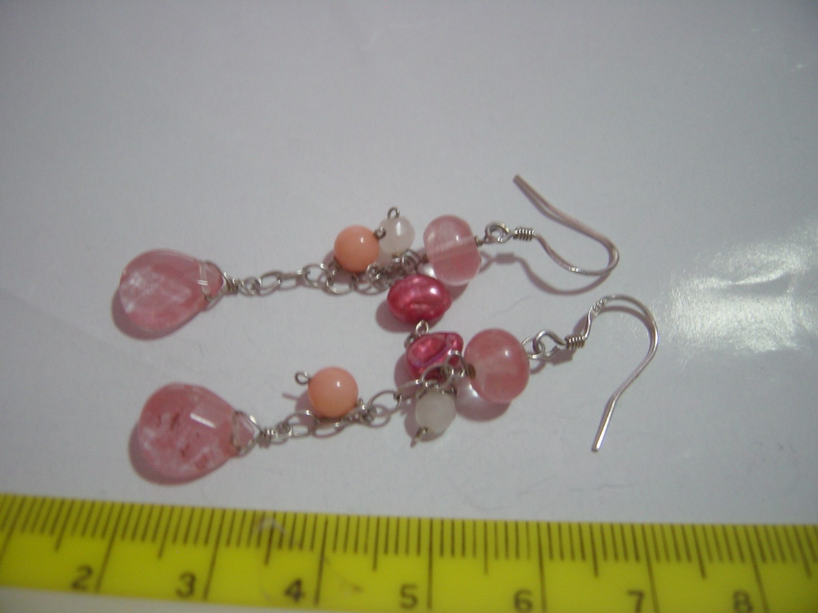 Solid Silver Earrings-beautiful unusual genuine s… - image 7