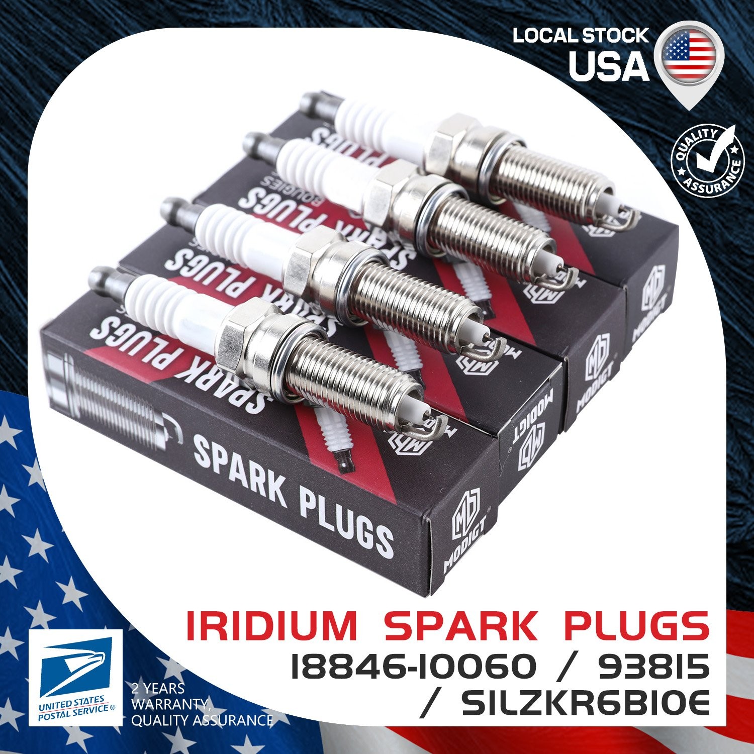 OEM QUALITY Laser Iridium Spark Plugs For NGK 18846-10060/93815 For Kia Rio Soul