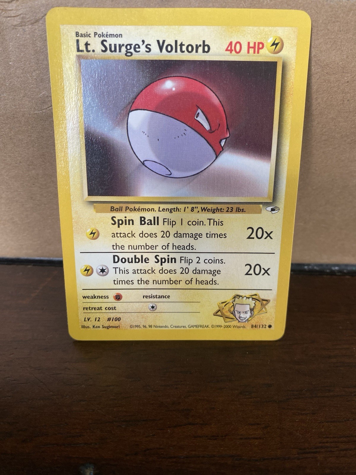 Wizards of the Coast Lt. Surge's Voltorb 84/132 Gym Heroes Common Regular 2000