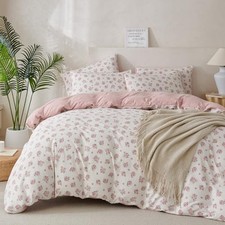 Queen Comforter Set Flowers Soft 3 Pieces Chic Queen 90" x 90" Floral-e