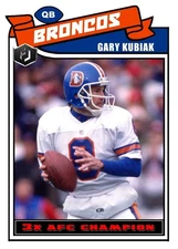 ACEO GARY KUBIAK DENVER BRONCOS CUSTOM HAND MADE ART CARD