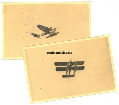 2x Orig. Foto Wasserflugzeug Heinkel He 60 He 114 Flugplatz KAMP Deep Polen 1940