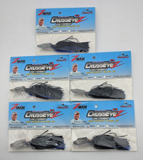 (5) Z-Man Cross Eye 3/8 oz Chatterbait Fishing Lures Lot of 5 - Black Blue