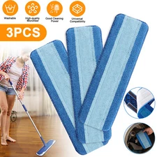 3 PCS Microfiber Replacement Mop Pads Hard Floor Cleaning For Bona Washable Set