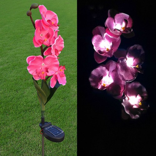 5 Head Solar LED Decorative Outdoor Lawn Lamp 5 Head Of Solar Butterfly Orchid - Picture 3 of 6