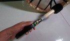 Drumbeater Fairy artwork shamanic drumstick, skin or vegan drum, healing drums