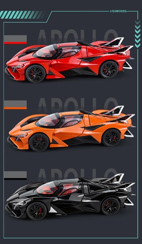 1:24 Apollo Project EVO Model Super Sport Racing Car Diecast Toy Vehicle Light - Bild 10 von 27