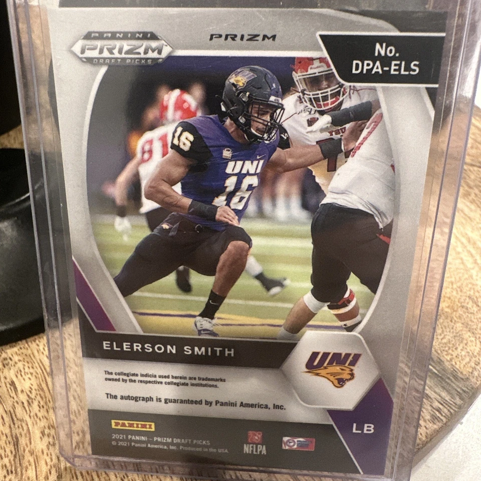 2021 PRIZM DRAFT PICKS AUTO ELERSON SMITH ROOKIE GREEN PRIZM SP #DPA-ELS RC  - Image 2 of 4