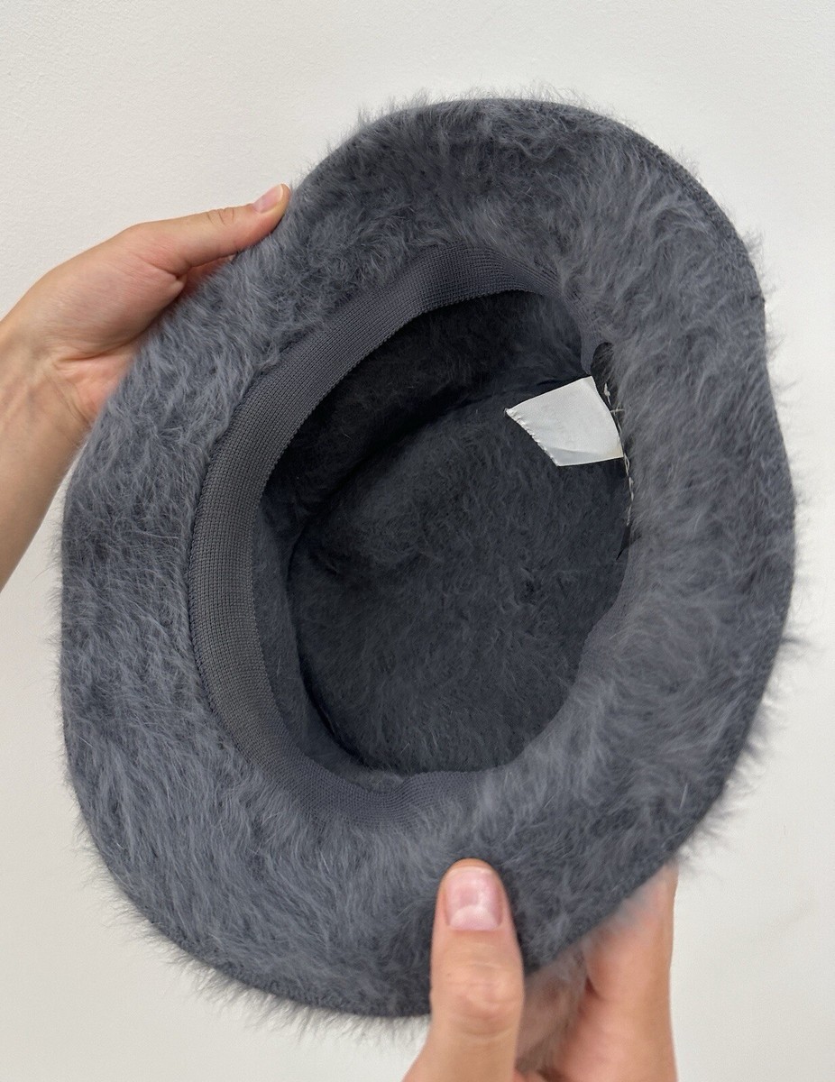 VINTAGE Kangol FURGORA Bucket Bin Hat Fuzzy Angora Blend