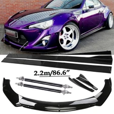 Front Bumper Lip Spoiler Side Skirts Rear Lip Glos Black For Toyota GT86/ Scion