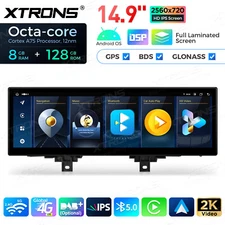 14.9" 4G Android 14 8+256G Car Screen CarPlay GPS WIFI For BMW 3/4er F30 F36 NBT