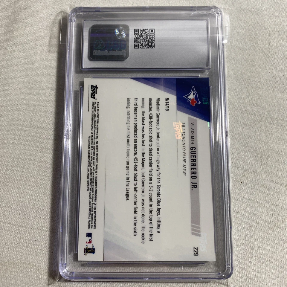 Vladimir Guerrero Jr. 2019 Topps Now #229 CSG 10 - Image 2 of 2