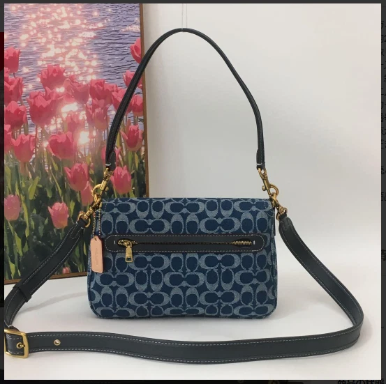 Borsa a tracolla Coach Ca105 Tabby firmata denim outlet nuova