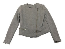 Athleta Jacket Womens Size S Small Belvedere Quilted Moto Asymmetrical Zip Gray