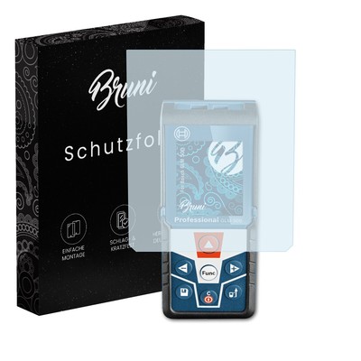 Bruni 2x Folie für Bosch GLM 500 Schutzfolie Displayschutzfolie