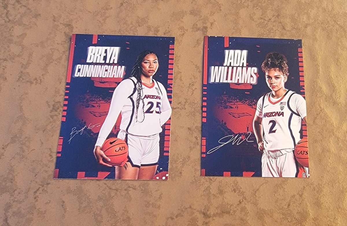 Jada Williams Breya Cunningham Arizona Wildcats basketball cards