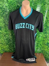 NBA Charlotte Hornets Basketball Blank Buzz City 2015-16 Game Jersey  3XL+4