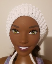 newborn baby hats 6-12months handmade knitted from soft yarn cotton on strings