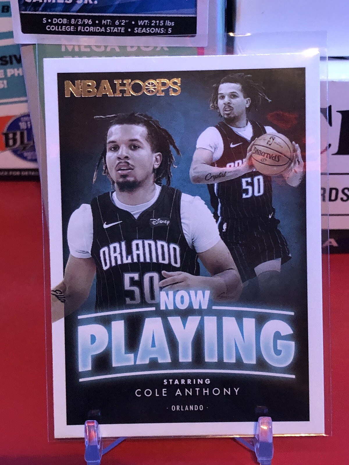 2020-21 NBA Hoops Cole Anthony Insert Rookie Card NOW PLAYING RC Orlando Magic