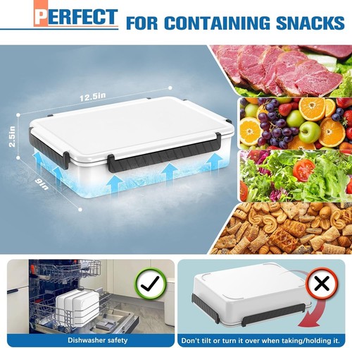 Picnic Snack Box with Ice Pack & Bag – Charcuterie Fruit Dip Tray for Camping - Picture 7 of 7