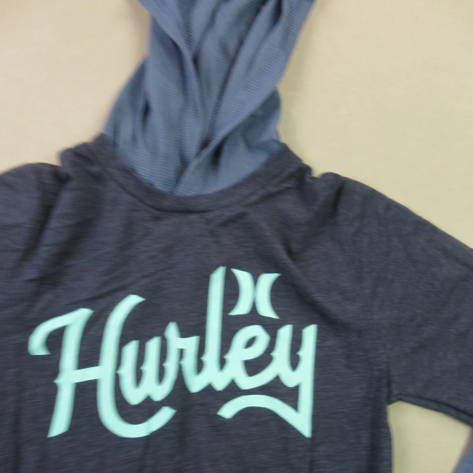 Hurley Hoodie Boys Medium Long Sleeve Hooded Lightweight Outdoors Blue - Image 3 of 4