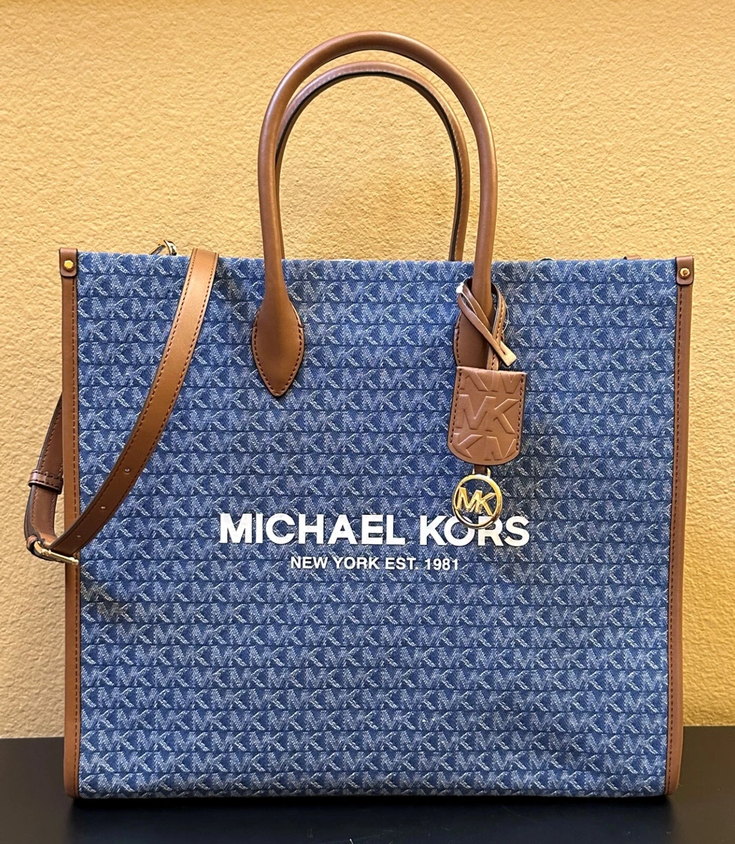 Michael kors best sale denim tote