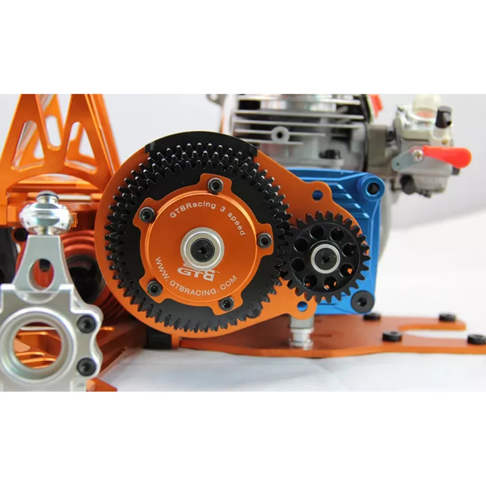 RC 1/5 CNC Metal 3 Speed Blue Gear Transmission Kit for HPI Rovan Baja 5B 5T 5SC - Image 2 of 4