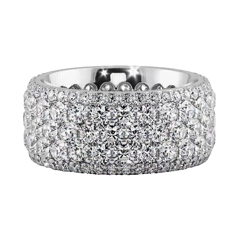 Moissanite White Gold 14k Rings for Men